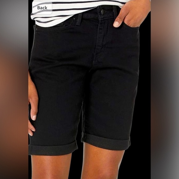 Signature by Levi Strauss Pants - Levi’s Strauss black  mid rise Bermuda jeans shorts Sz L